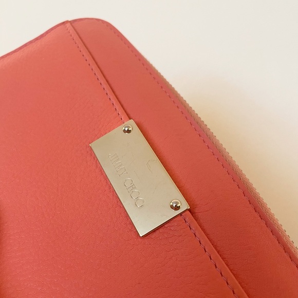 Jimmy Choo | Pippa Long Wallet in Coral - Picture 4 of 10